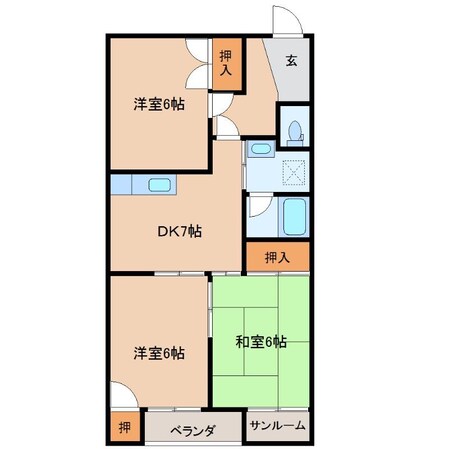 第2ハイツグロリヤの物件間取画像